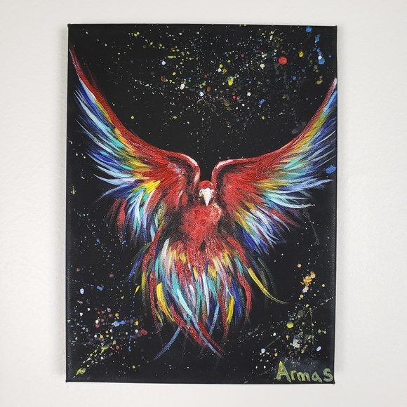 Other - Macaw Parrot • Original Acrylic Painting on Canvas